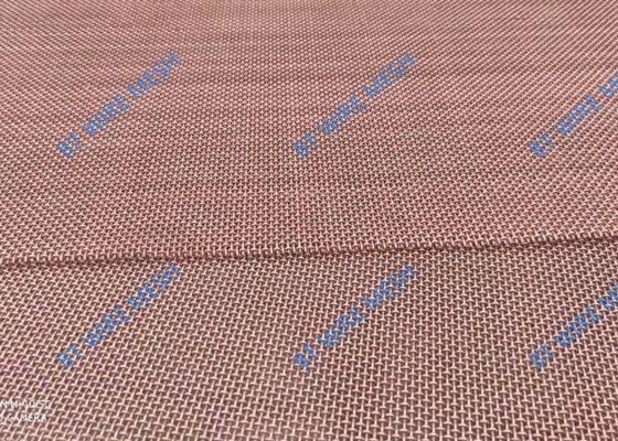 Copper 30m Crimped Woven Wire Mesh Diameter 2mm Mesh 2 Aperture